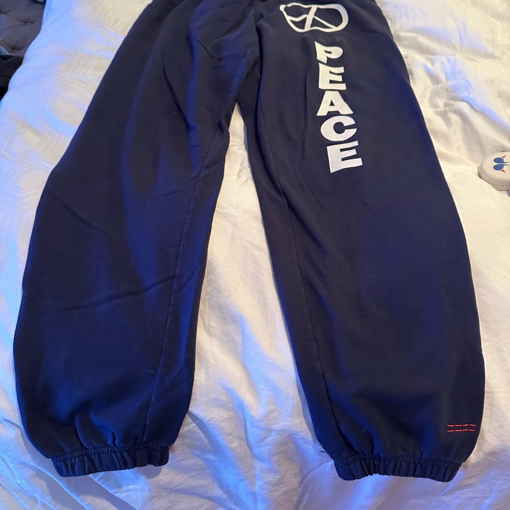 Rare Dark Blue Peace Sweatpants worn maybe 2-3 times 😎